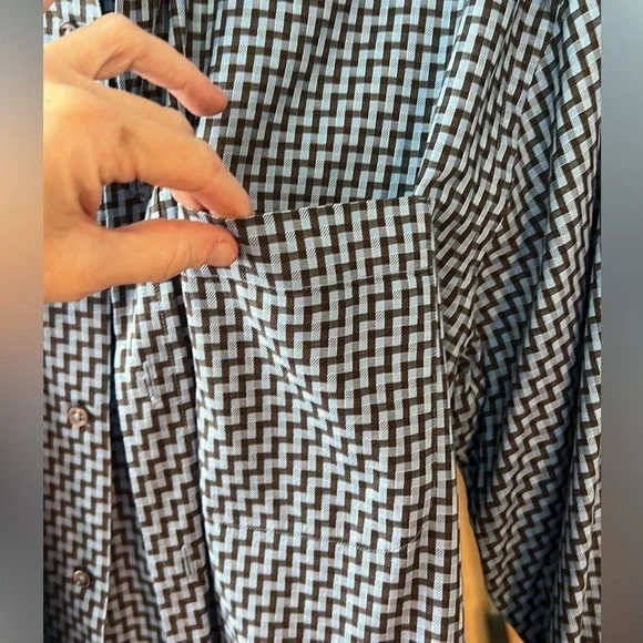 Armani,(L)Gorgeous Shirt,Excellent Condition, Turquoise & Brown,Brilliant,41